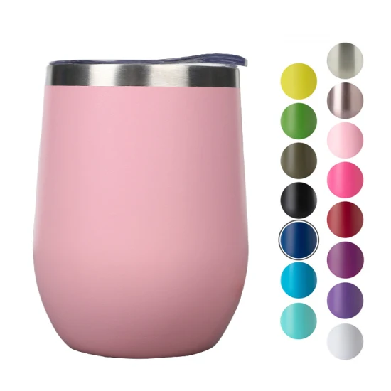 12oz Double Wall Stainless Steel Vacuum Insulated Wine Tumbler