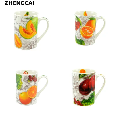 Liling Custom Flower Printed Ceramic Gift Mug Coffee Cup