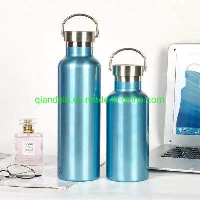 2022 New Wide Mouth Double Wall Sports Yoga Vacuum Insulated Stainless Steel Gym Sports Water Bottle with Straw Lid Eco Friendly